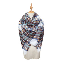 Plaid Blanket Scarf Women Oversized Tartan Scarves Long Shawl Wraps